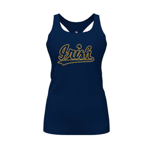 [FT0TRBNV-FYS-LOGO1] Decker Racerback Tank Top (Female Youth S, Navy, Logo 1)